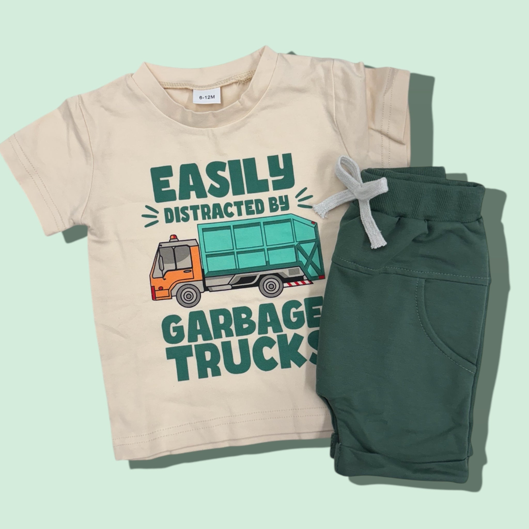 Easily Distracted by Garbage Trucks Short Set