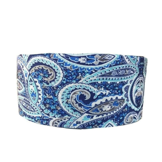 Blue Paisley Tube Headband