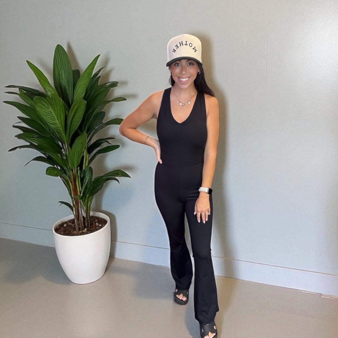 Cross Knot Flared Jumpsuit