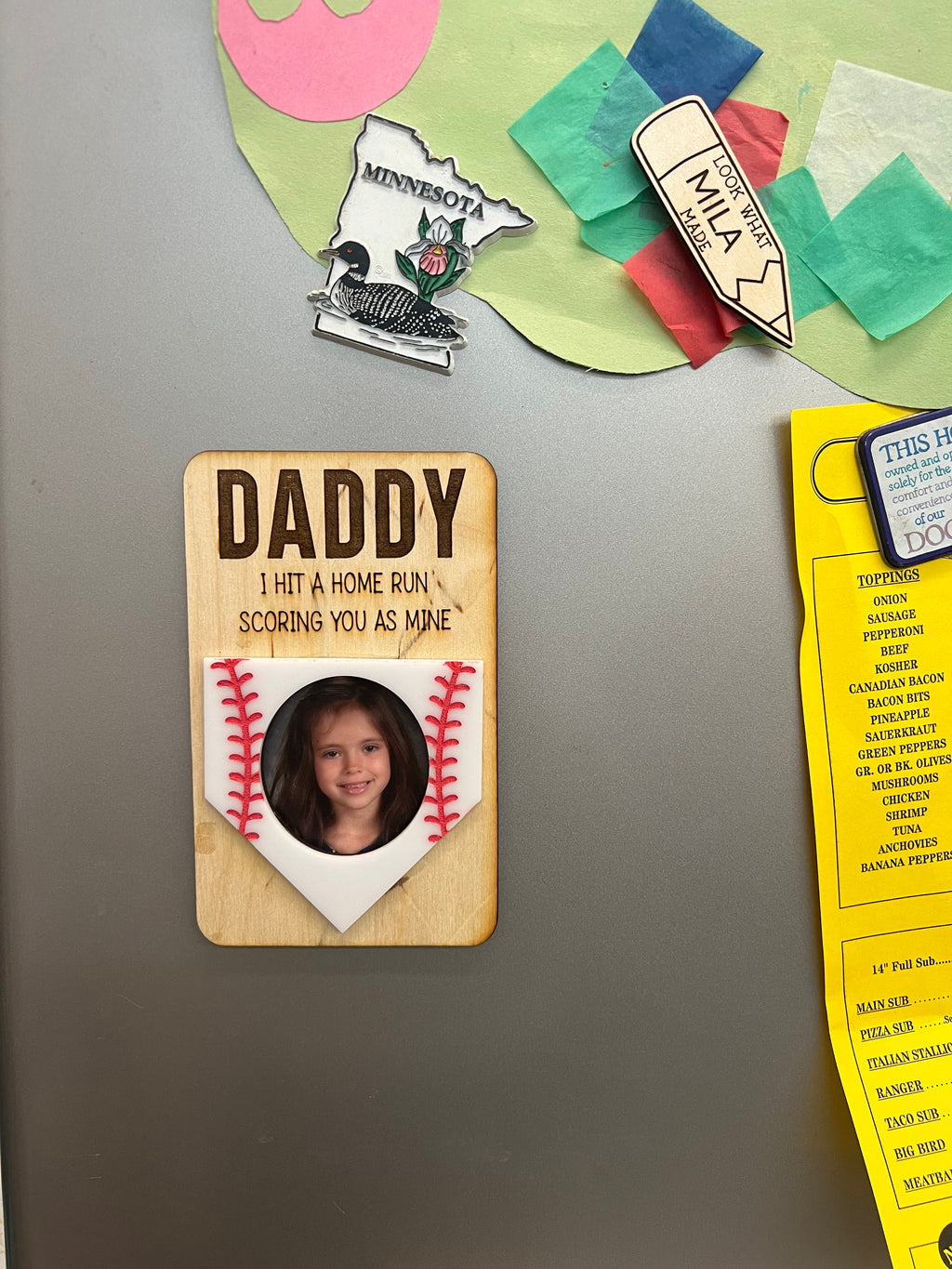 Home Run Fridge Magnet Frame