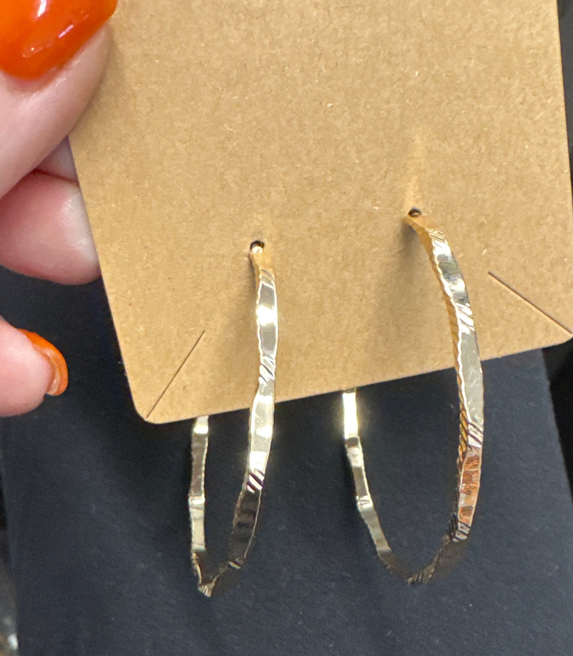 Claire Wavy Golden Hoops