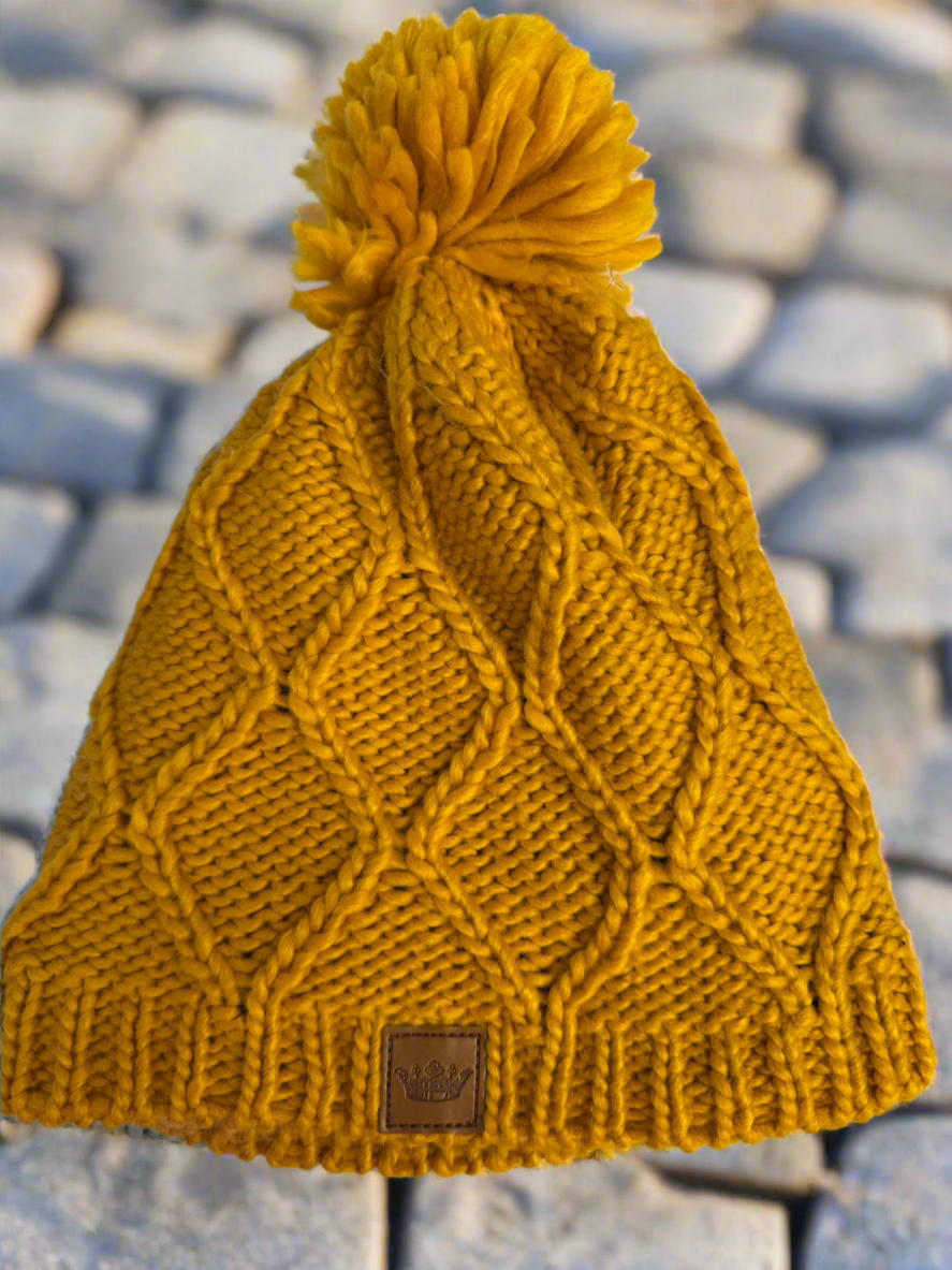 Gold Threaded Knit Hat