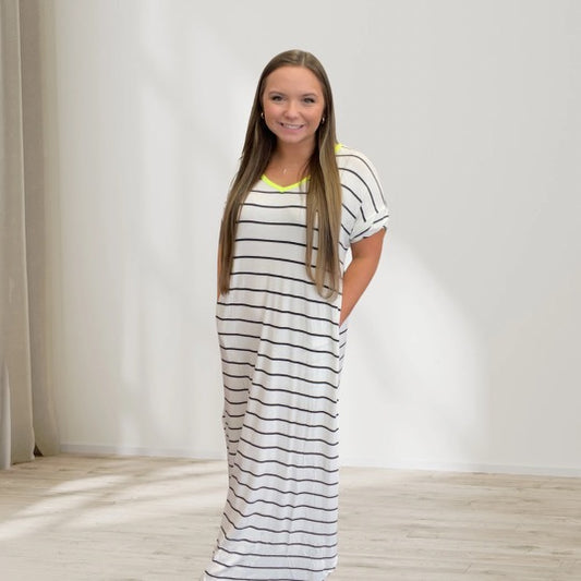 Madeline Striped Maxi Dress