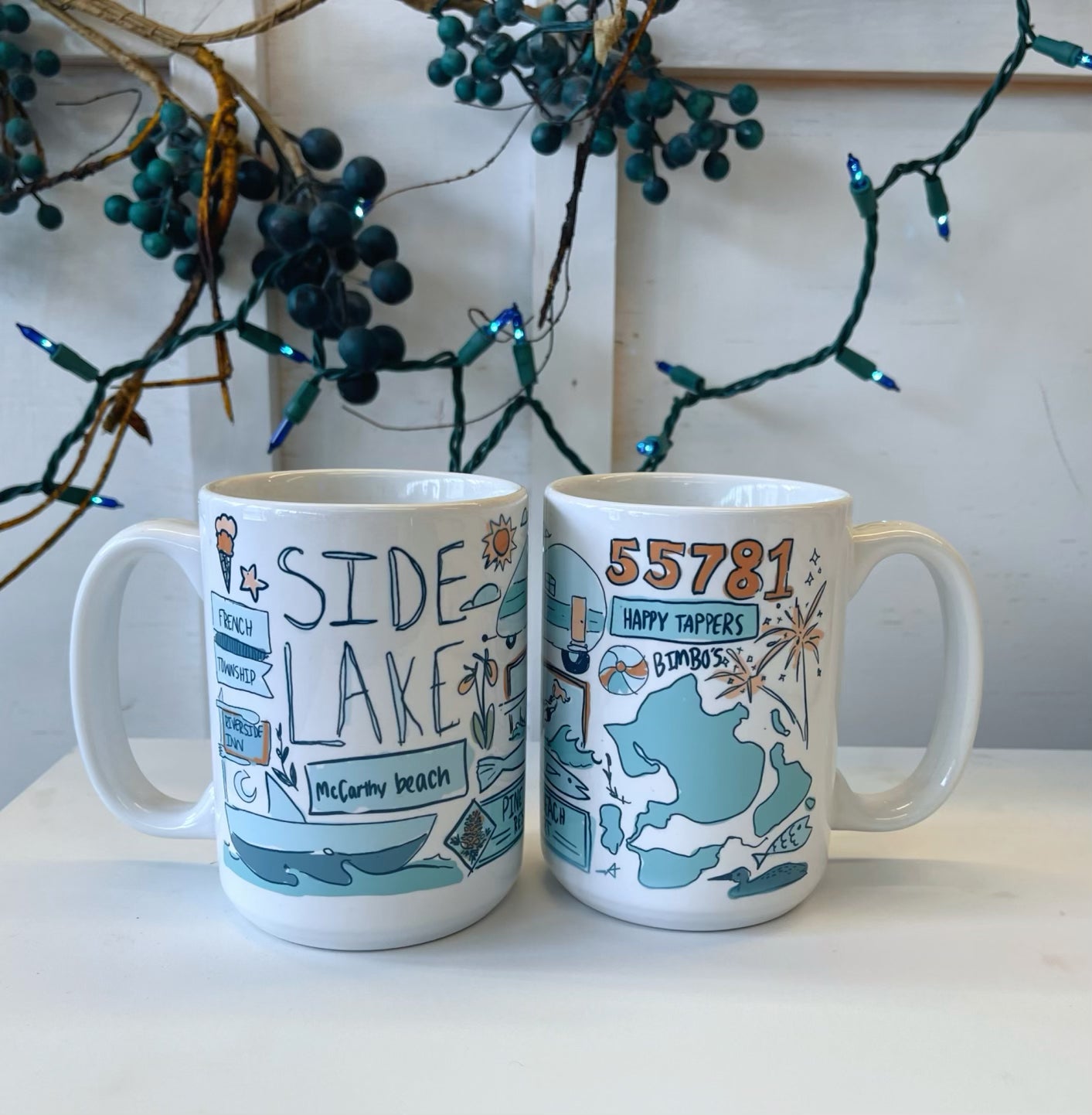 The Blueberry Fields Inspired Side Lake Mug