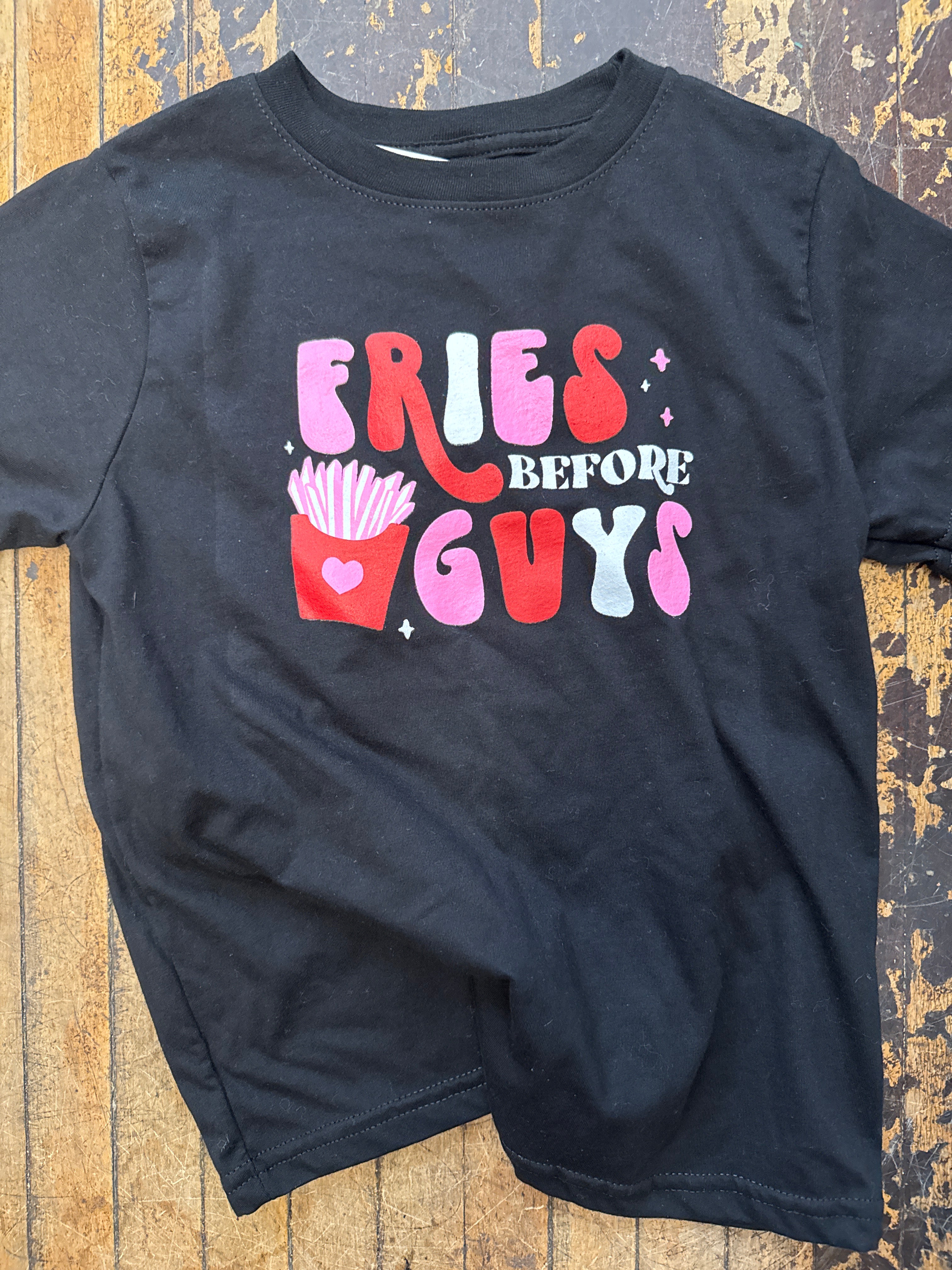 Fries Before Guys Kids Tee