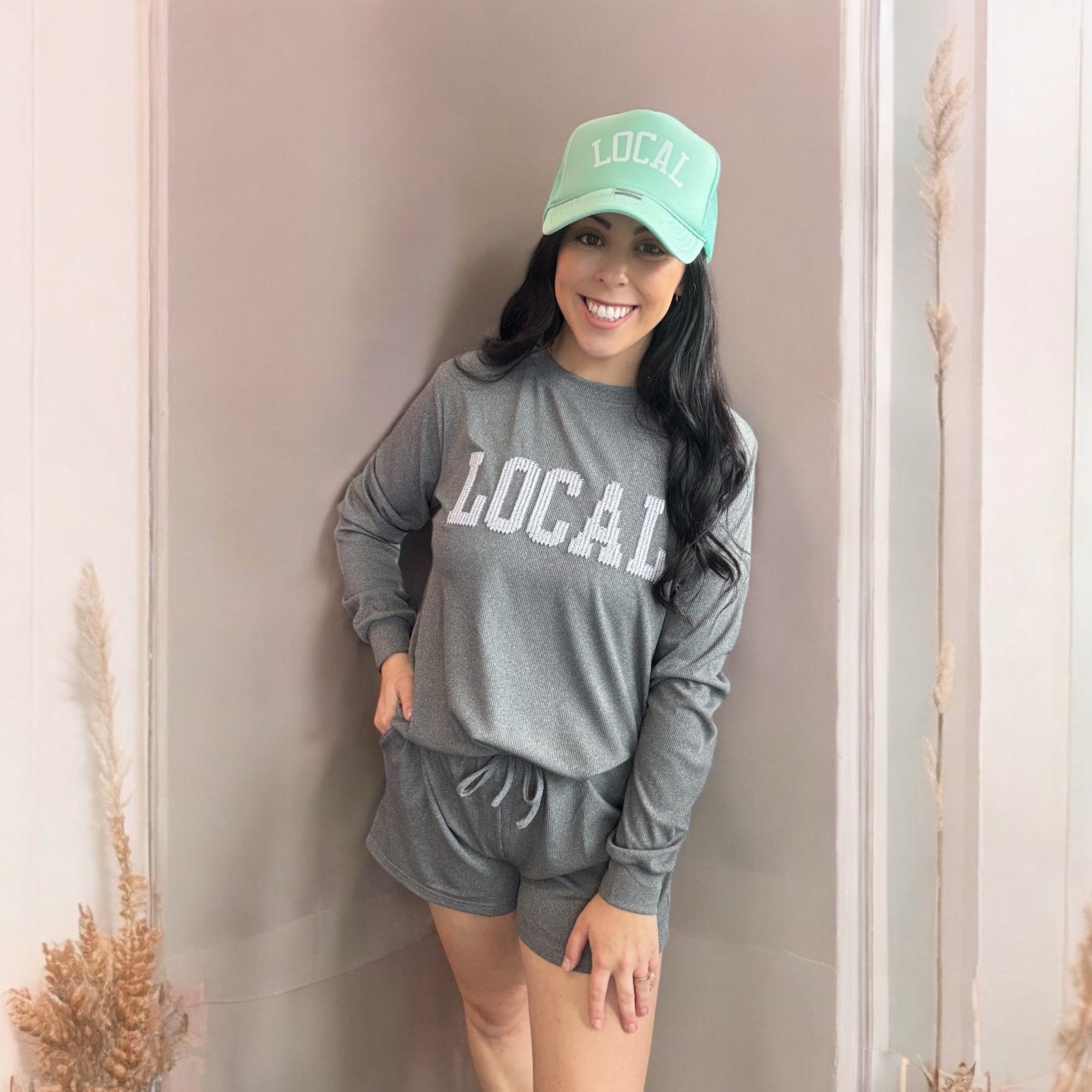 Local Embroidered Ribbed Set