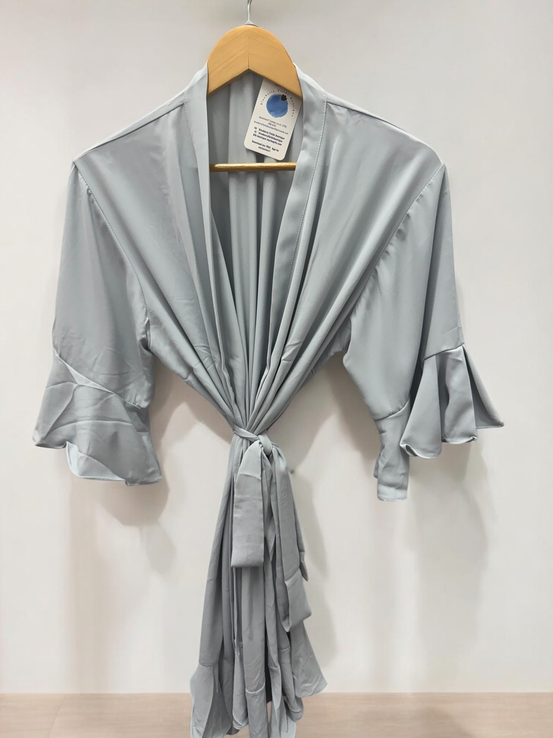 Sky Blue Ruffle Robe