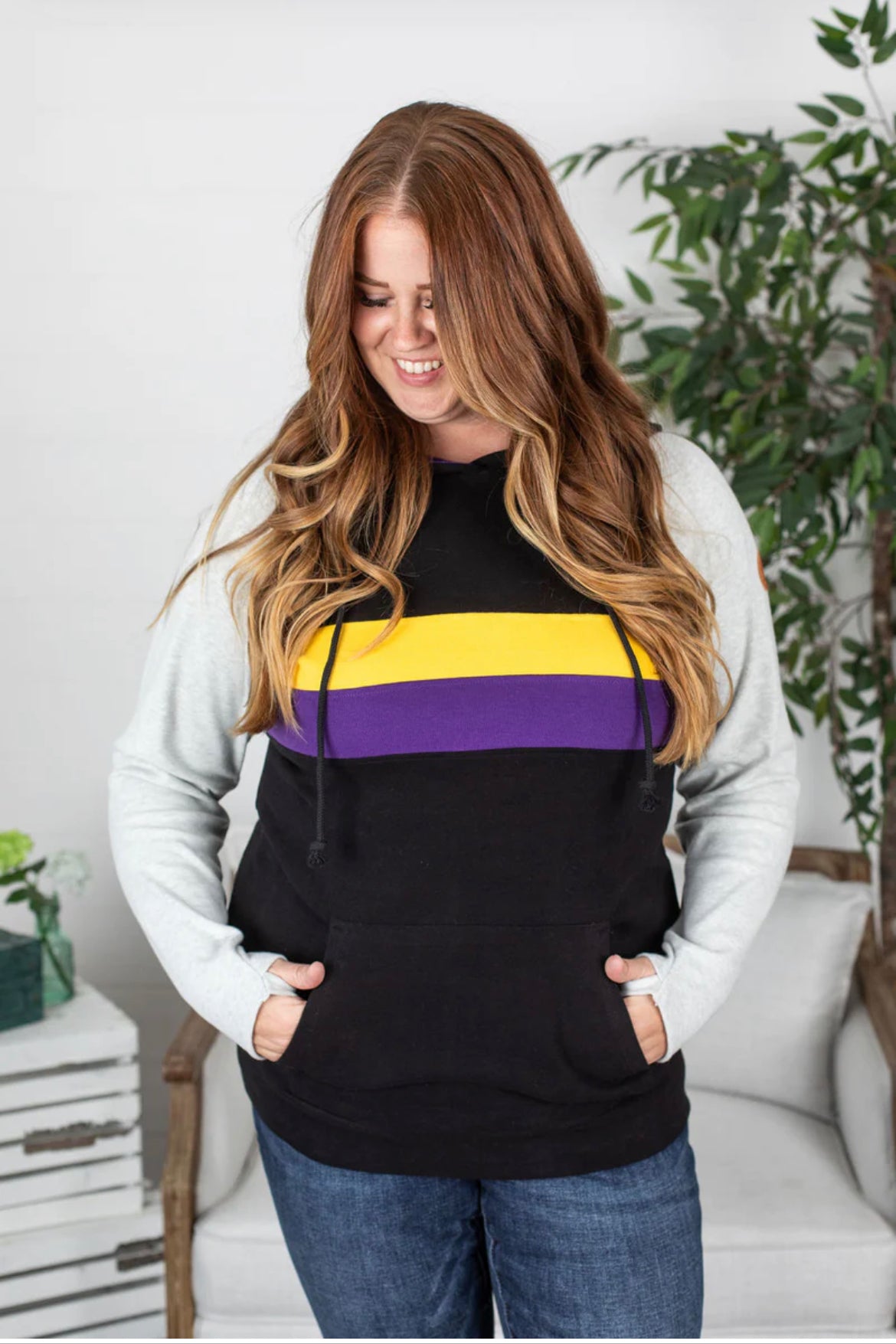 Ryan Purple & Black Hoody