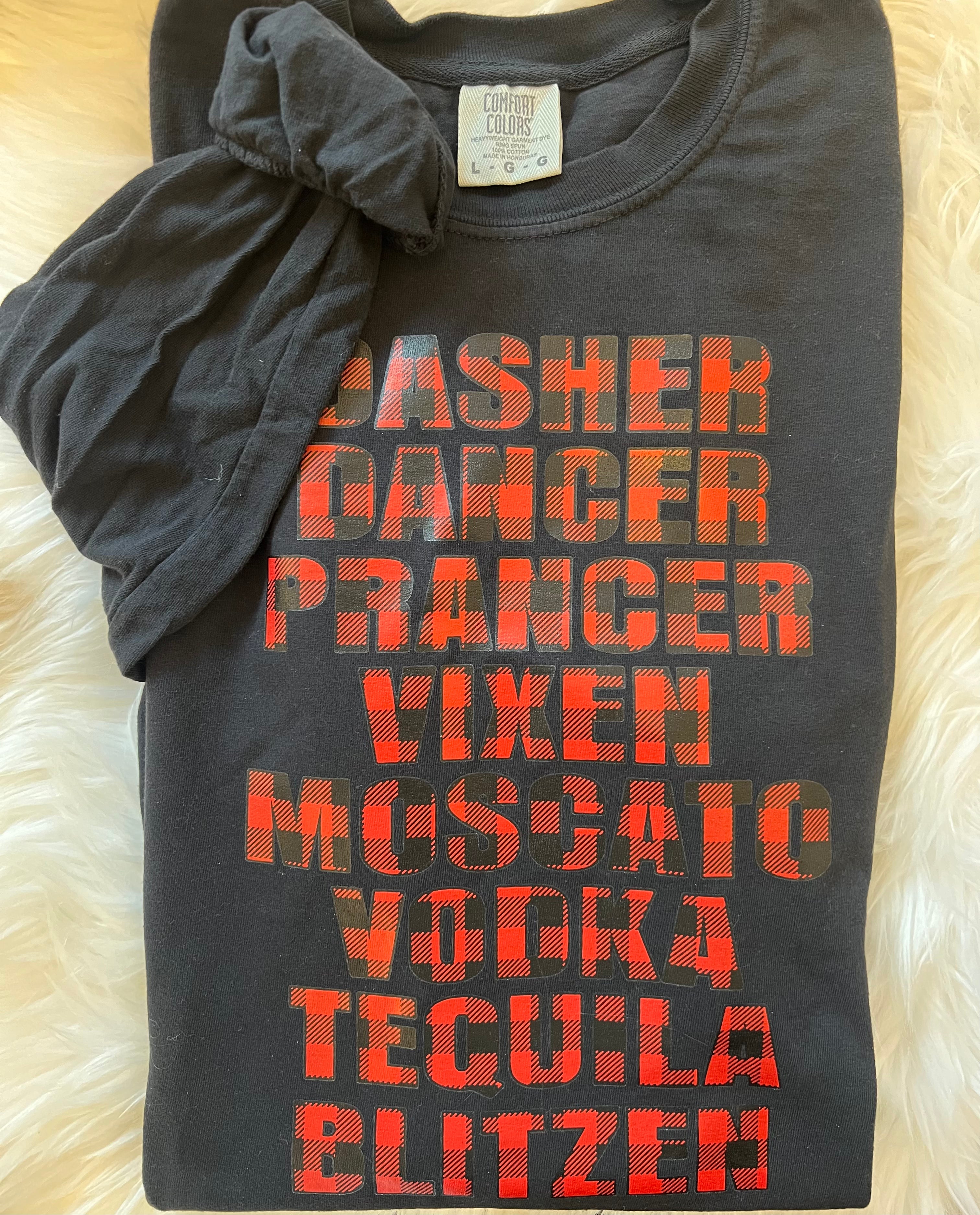 Santas Reindeer & Drinks Long Sleeve