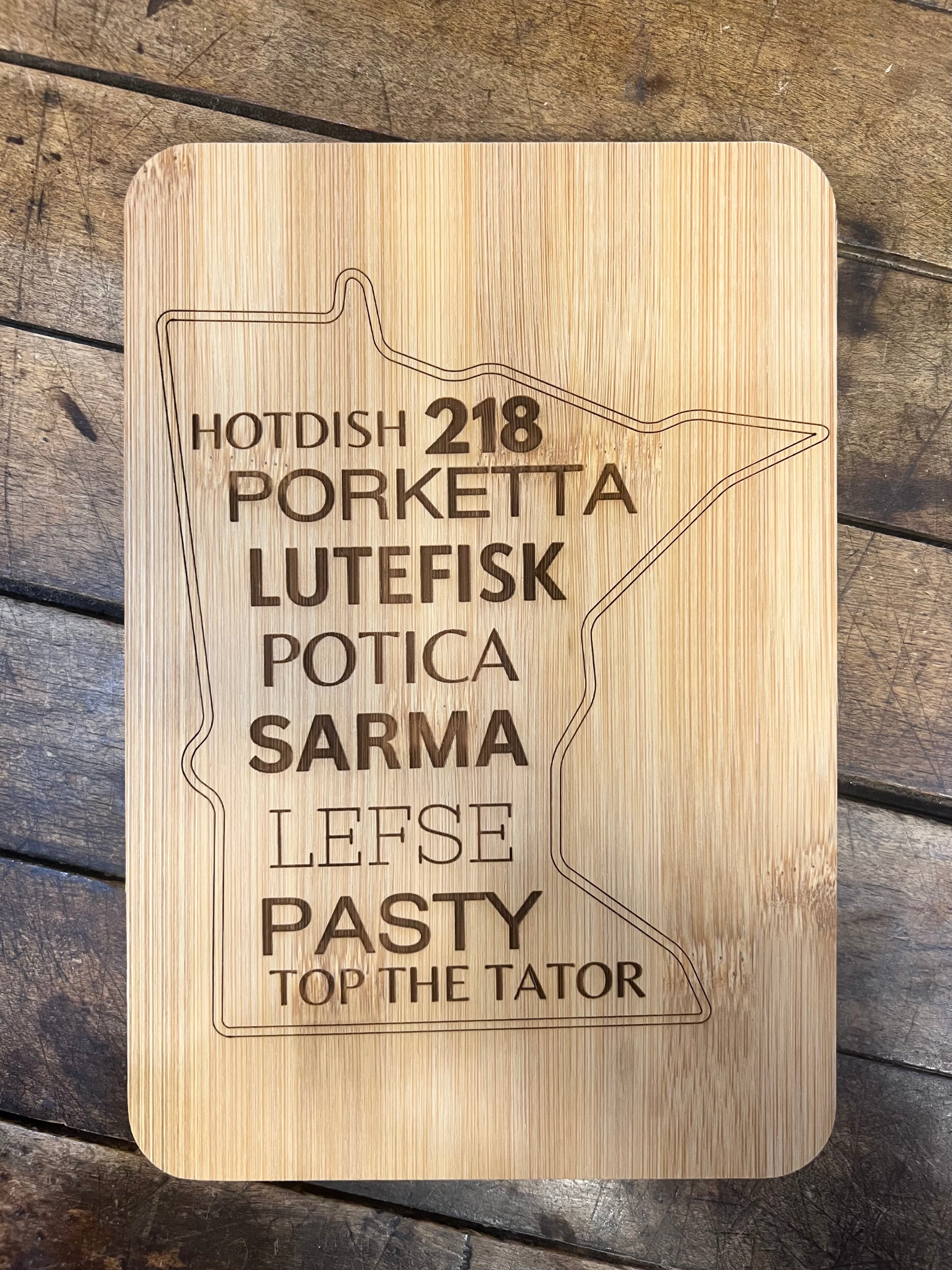 Minnesota Essentials Bamboo Cutting Board