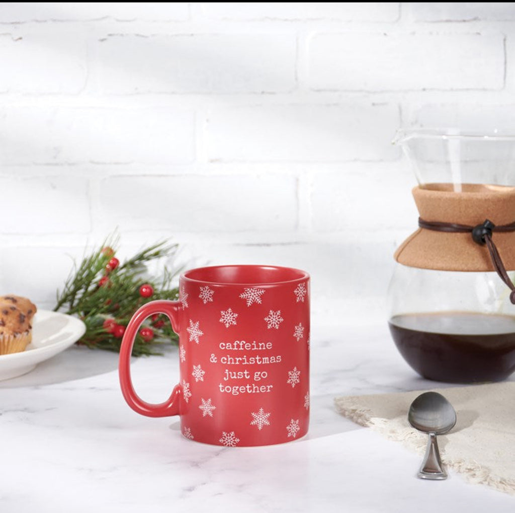 Caffeine & Christmas Just Go Together Stoneware Mug