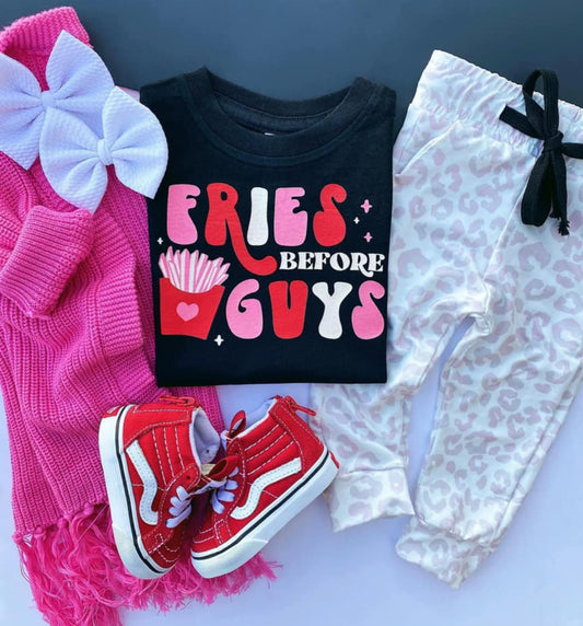 Fries Before Guys Kids Tee