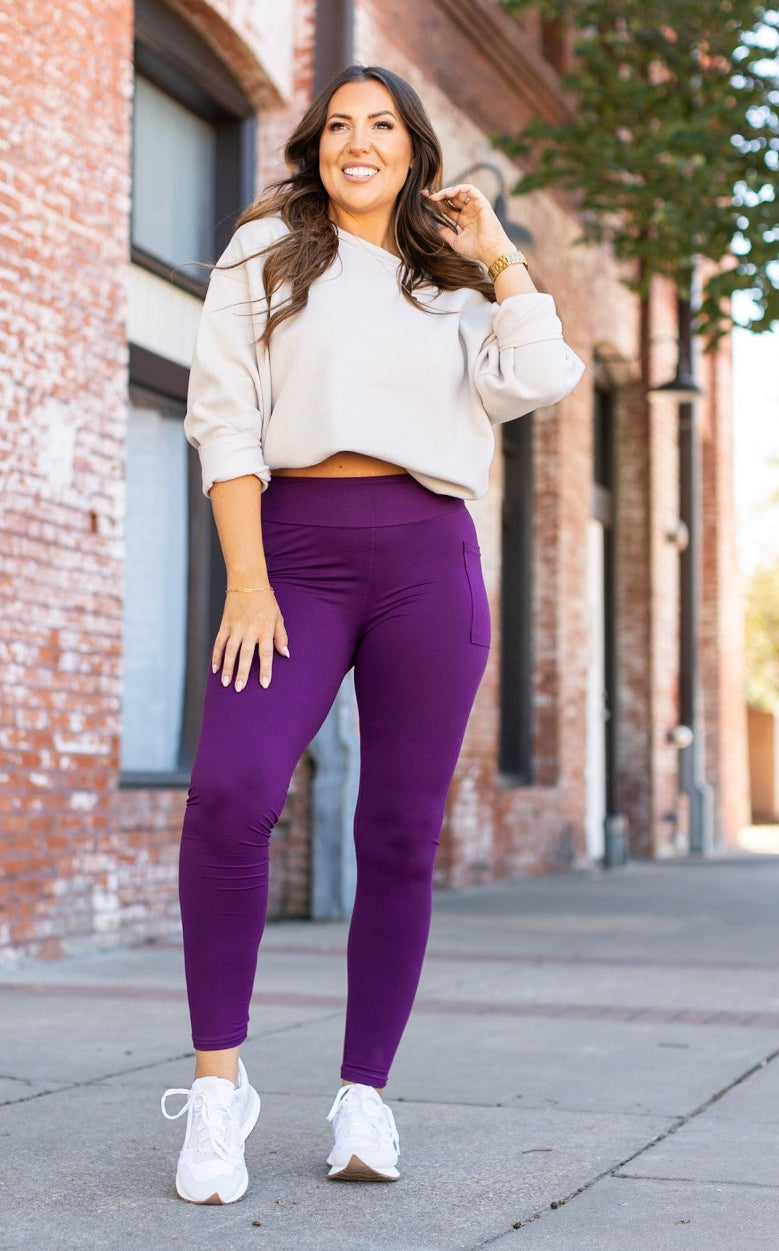 Kinsley Purple Full Length Luxe Leggings