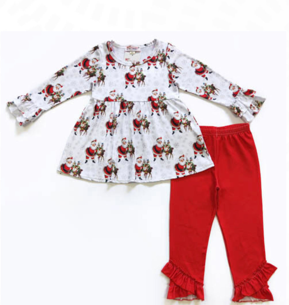 Santa Reindeer Girls Set