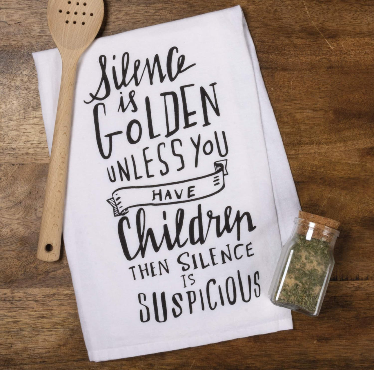 Silence is Golden Kitchen Towel