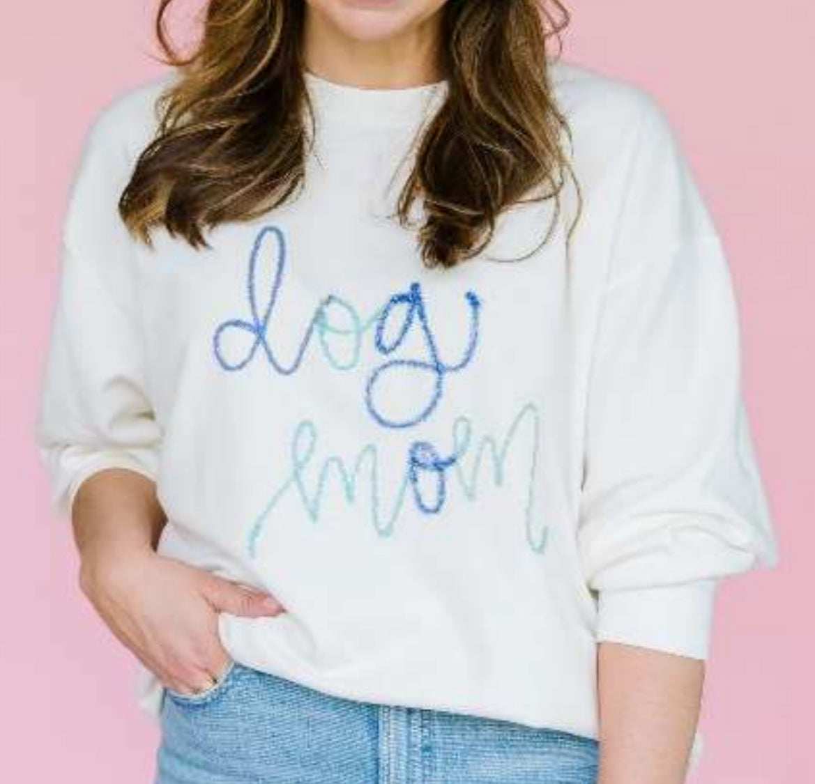 Dog Mom Tinsel Sweater