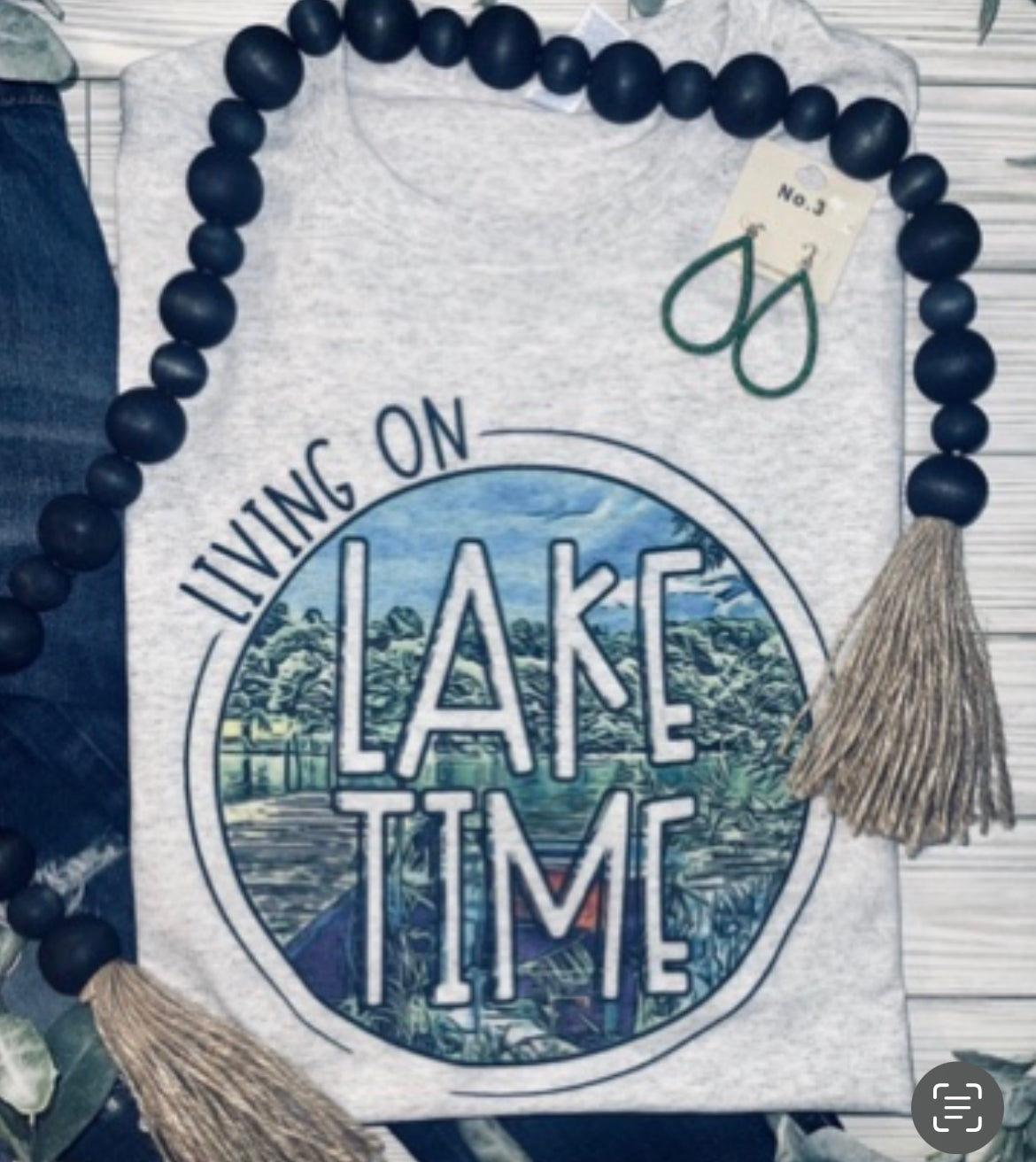 Living On Lake Time Tee