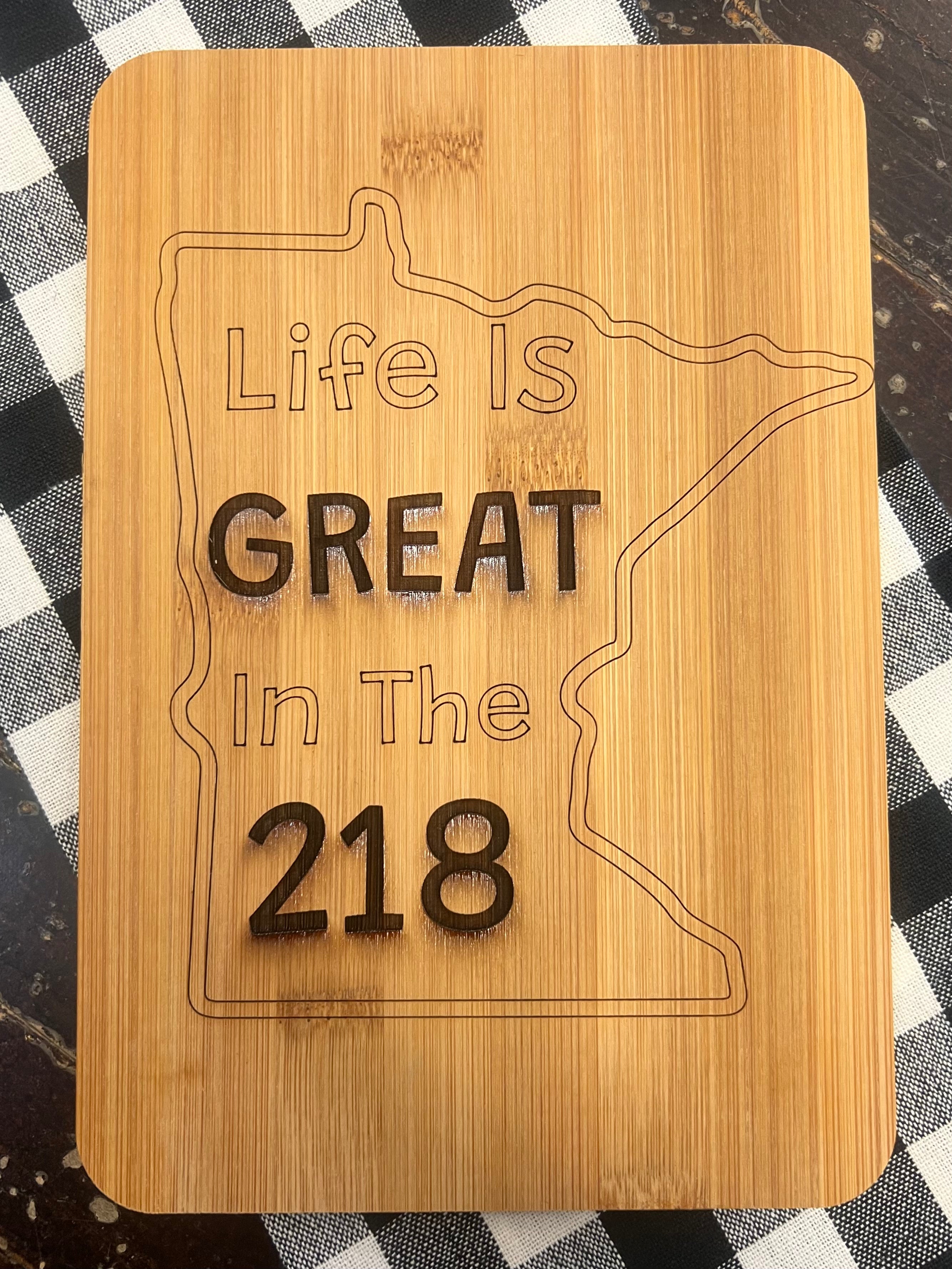 Life is GREAT in the 218 Bamboo Cutting Board