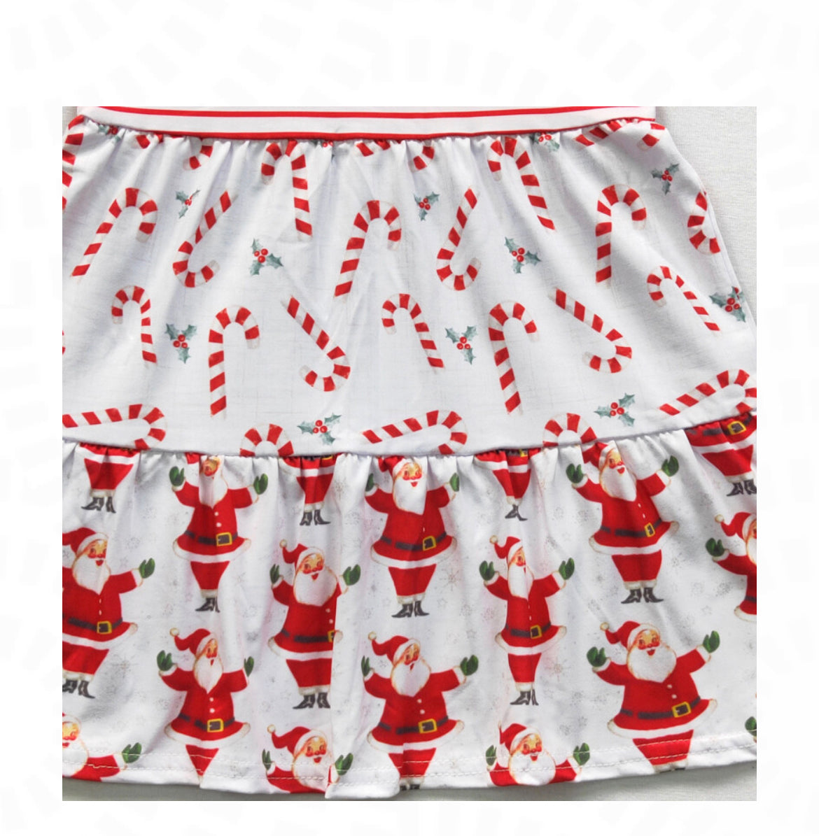 Candy Cane Santa Girls Dress