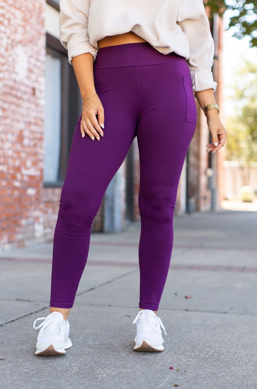 Kinsley Purple Full Length Luxe Leggings