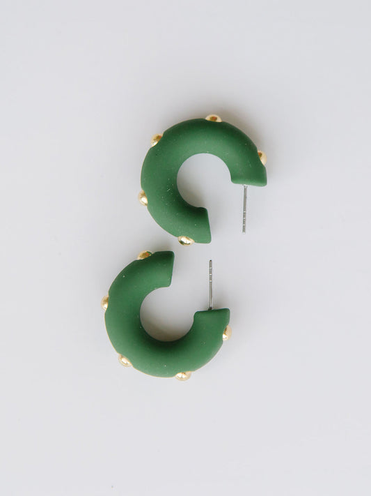 Candace Hoop Earrings ~ Forest