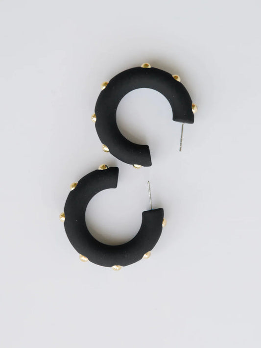 Candace Hoop Earrings ~ Black