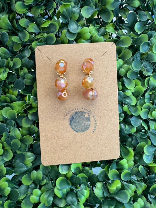 Amber Bead Earring