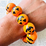 Pumpkin Patch Stretchable Wooden Bracelet