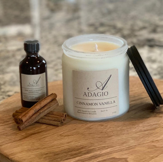 Adagio Cinnamon & Vanilla Soy Candle