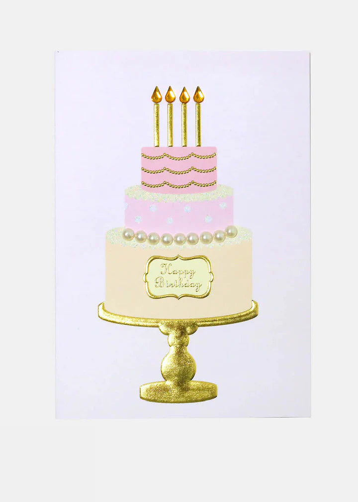 Happy Birthday Greeting Card - Gorgeous Cake
