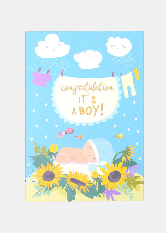 Congratulations It's a Boy Greeting Card