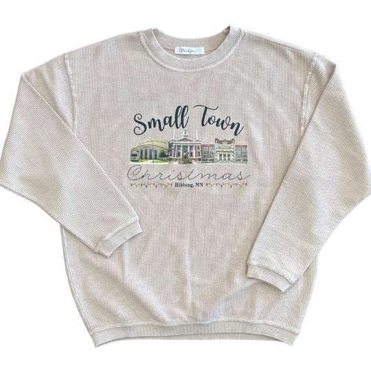 Small Town Christmas Corded Crew in Mushroom