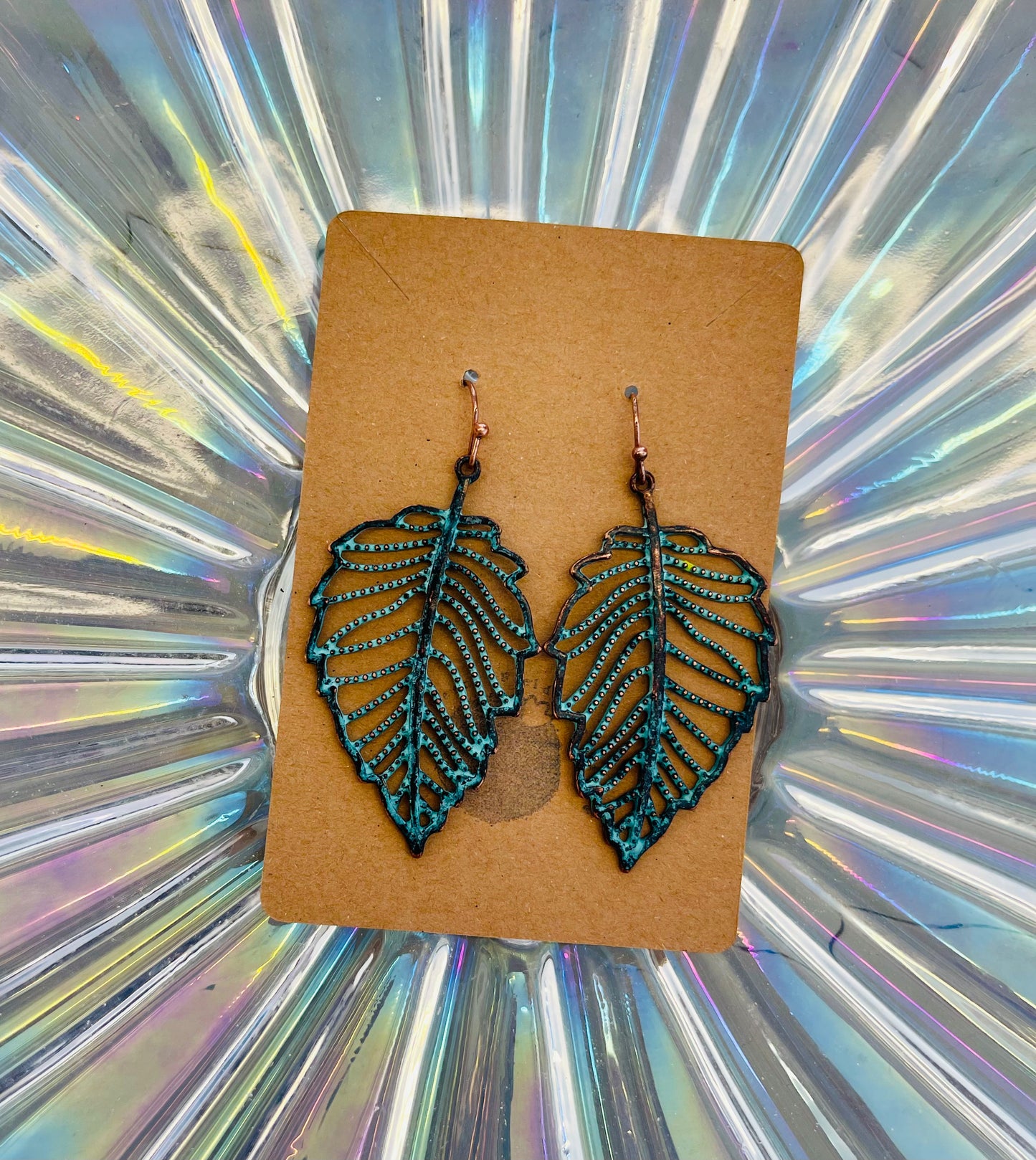 Turquoise Leaf Earrings