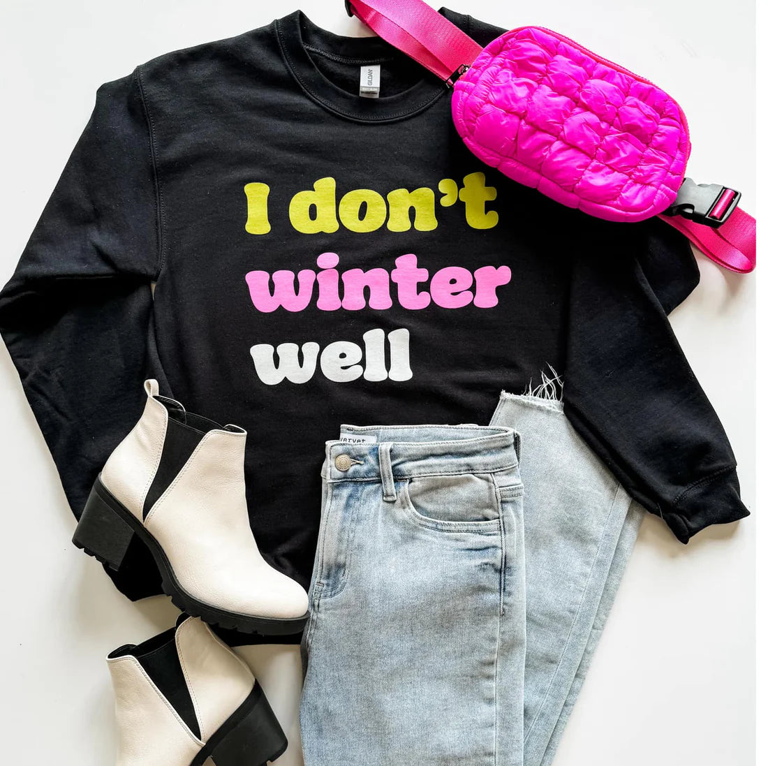 I Don't  Winter Well Crewneck