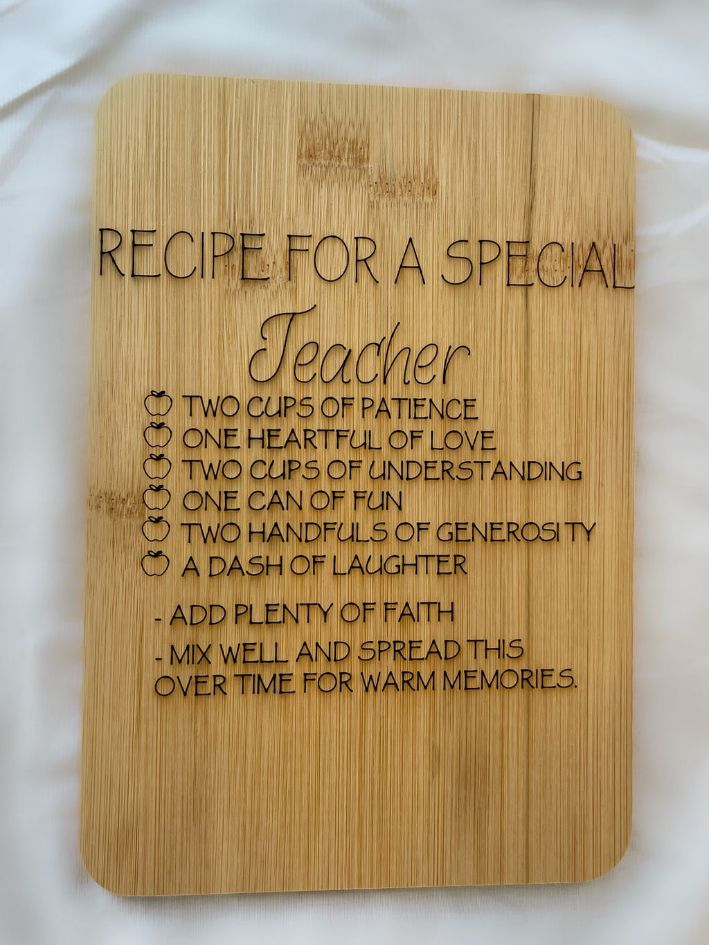 Custom Recipe Cutting Boards ~ Teacher, Mom, Grandma