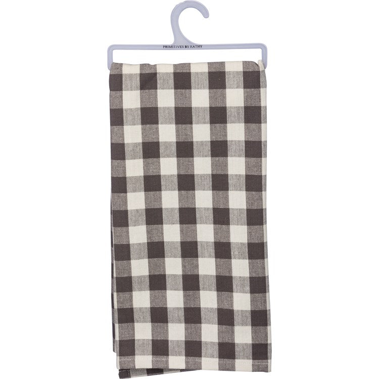Gray Buffalo Plaid Kitchen Towel