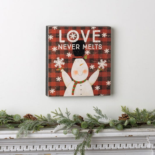 Love Never Melts Box Sign