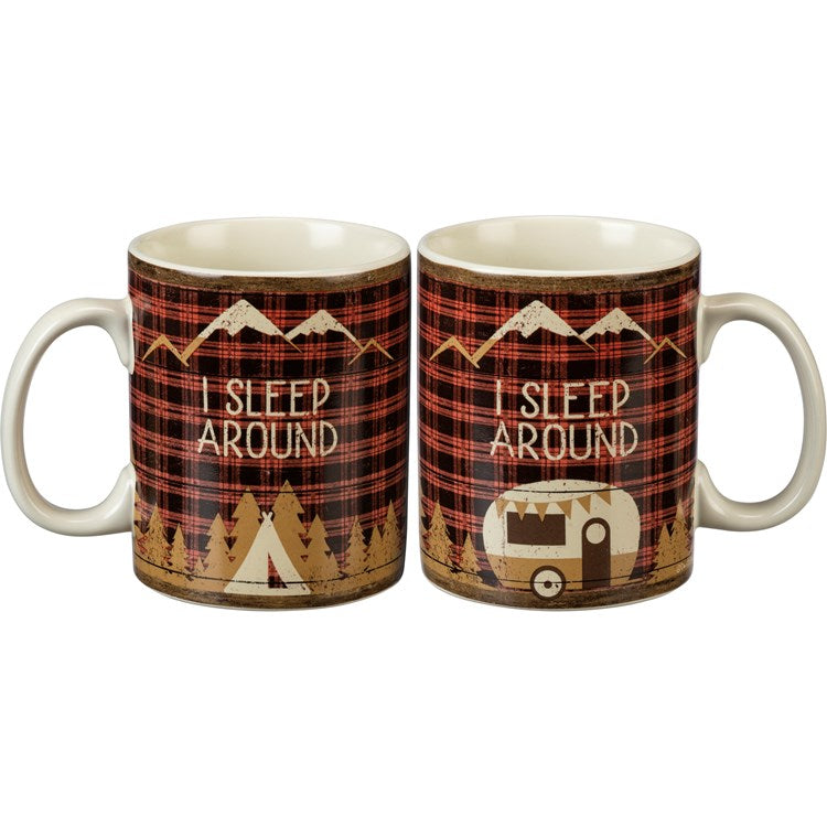 I Sleep Around Stoneware Mug