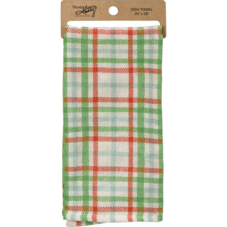 Green & Red Plaid Towel