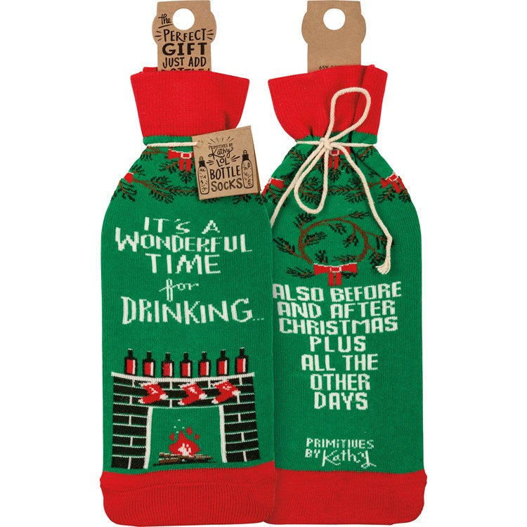 It's a Wonderful Time for Drinking Bottle Sock