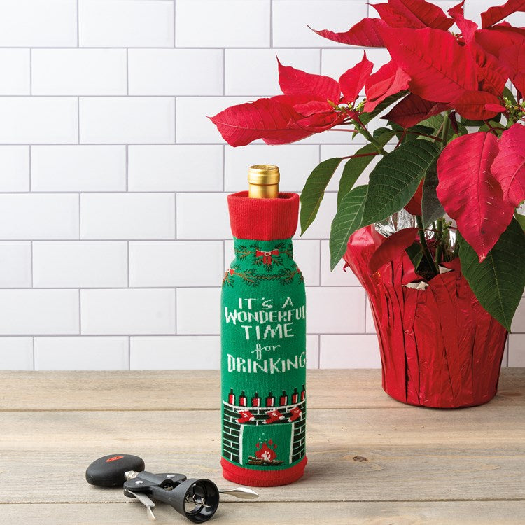 It's a Wonderful Time for Drinking Bottle Sock