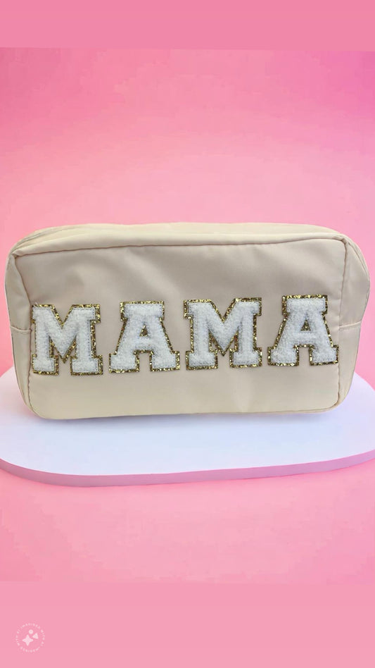 MAMA Varsity Patch Makeup Bag