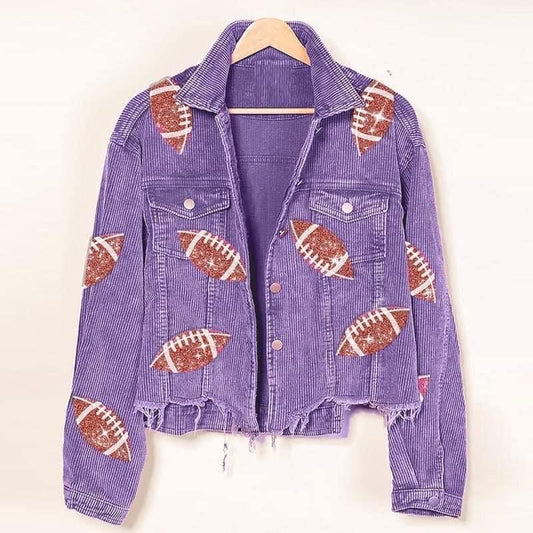 Make the Play Purple Jean Jacket