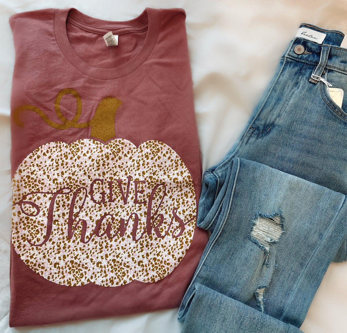 Give Thanks Glitter Tee