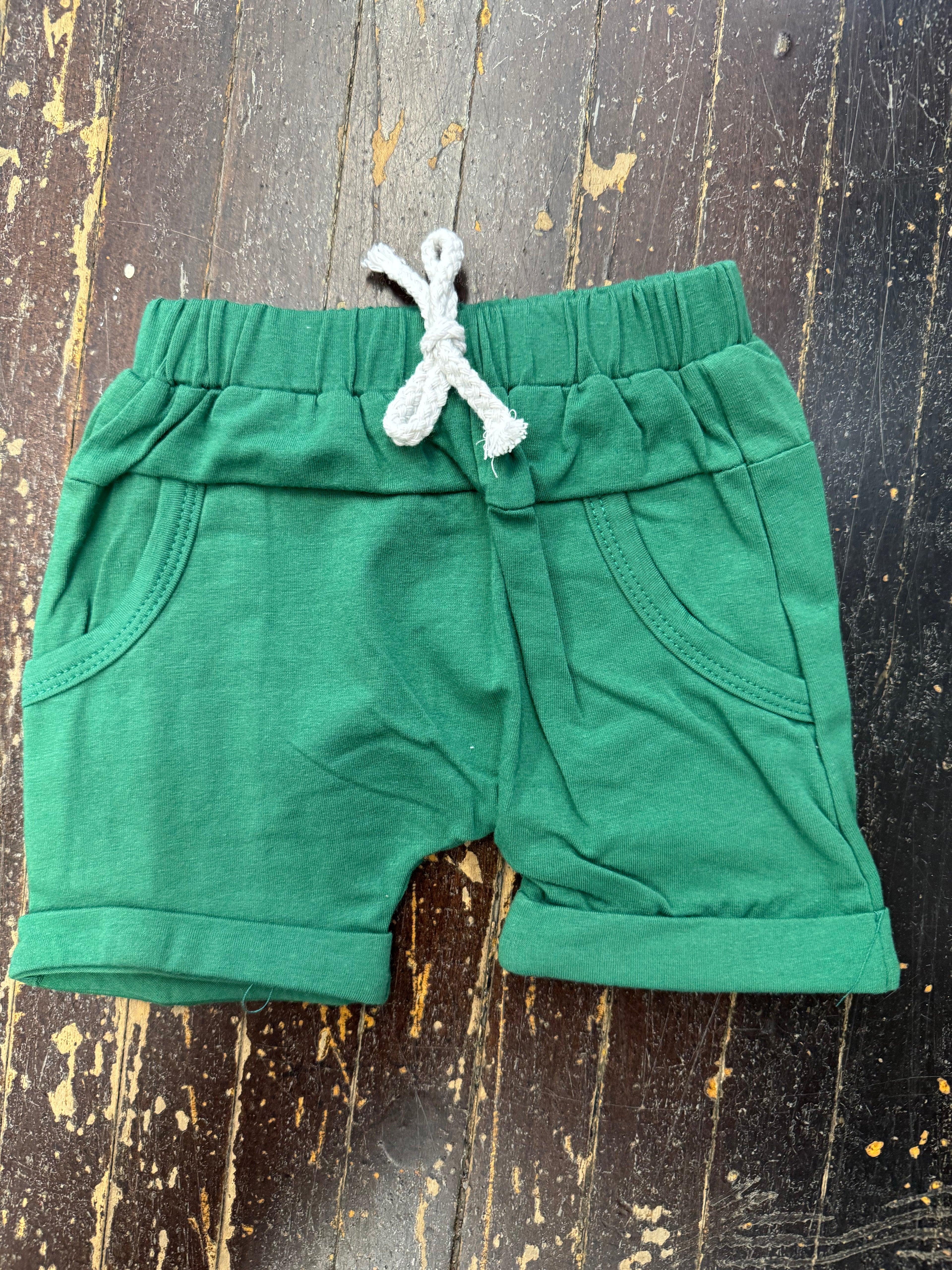 Green Tie String Shorts