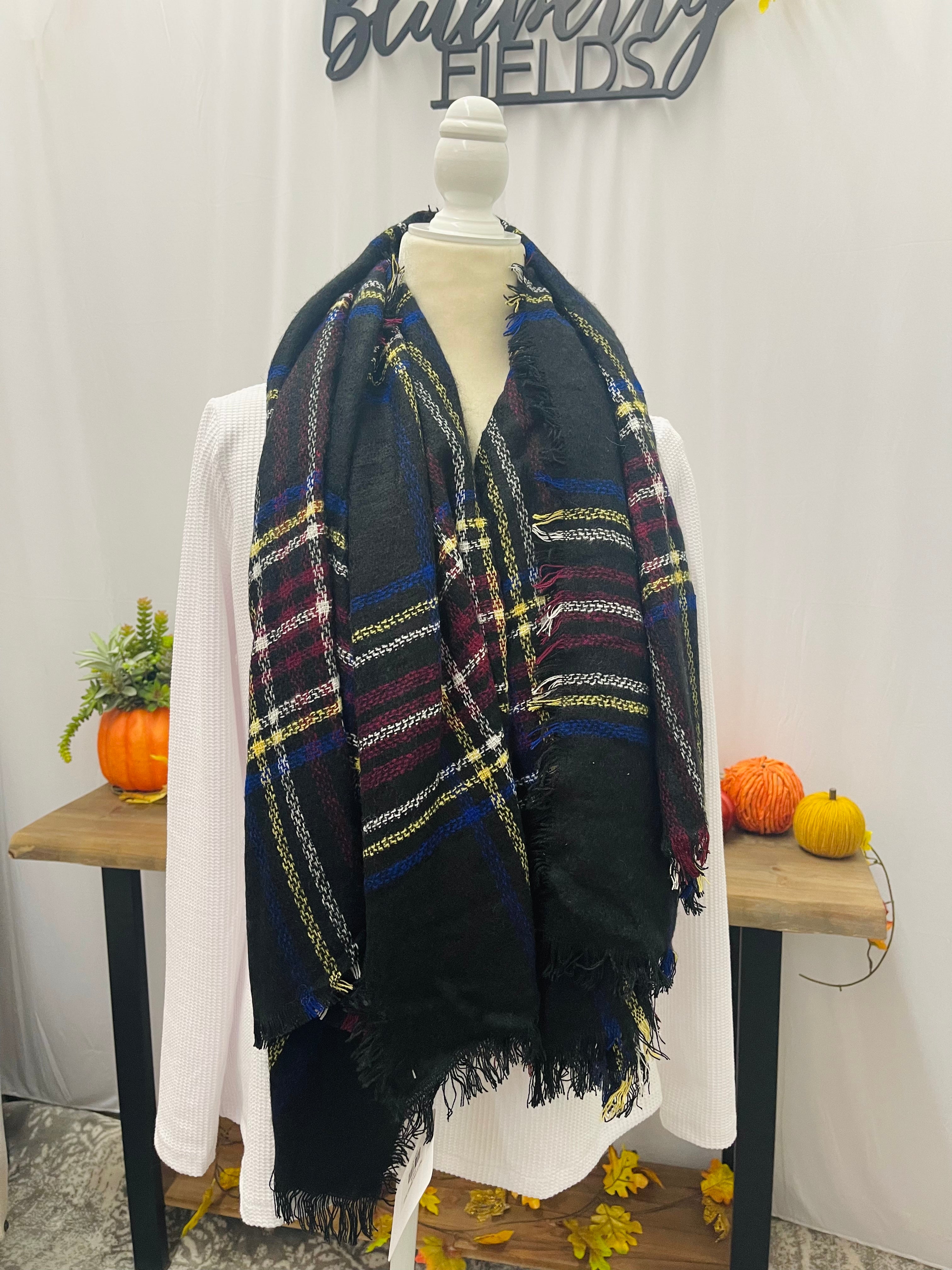 Pops of Color Blanket Scarf