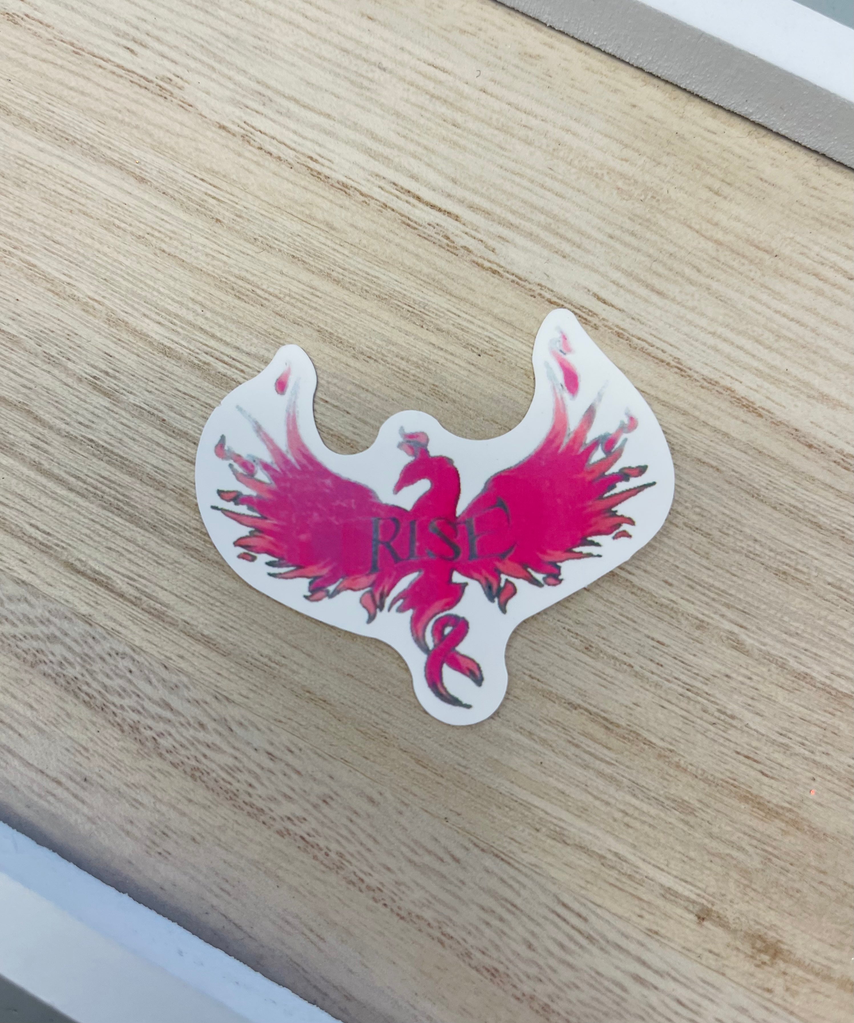 Pink Rising Phoenix Sticker