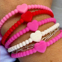 Silicone Heart Bracelets