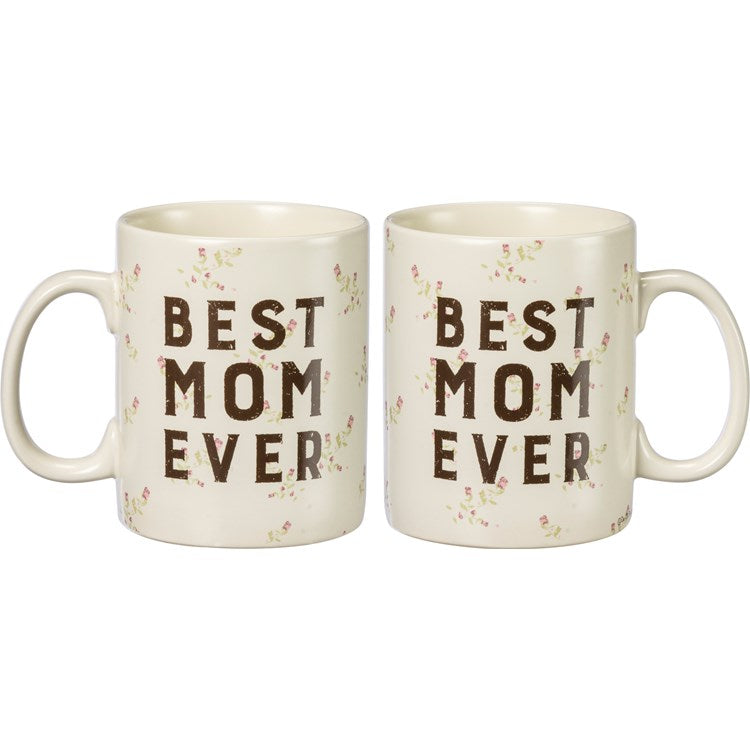 Best Mom Ever Floral Mug