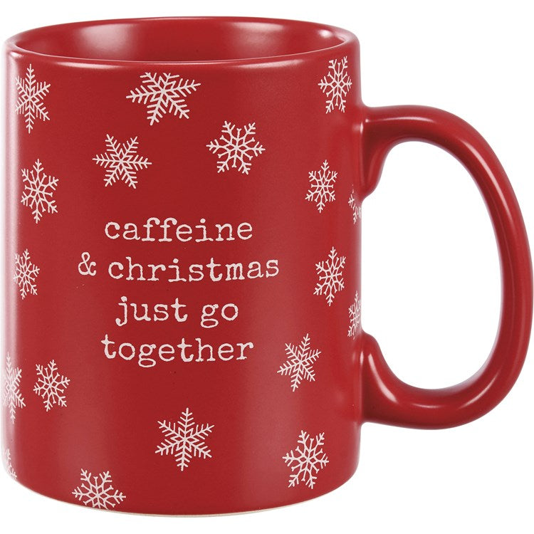Caffeine & Christmas Just Go Together Stoneware Mug